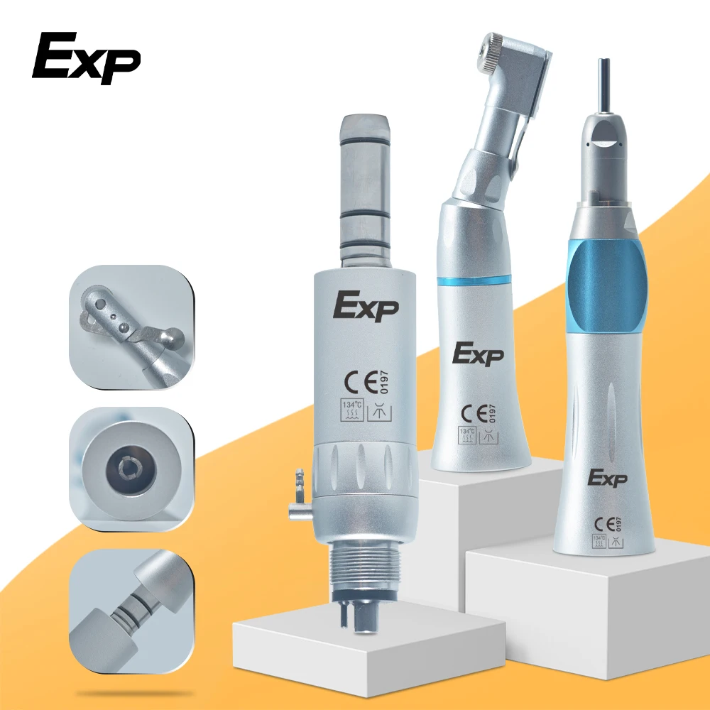 

Exp Dental Low Speed Handpiece Straight Contra Angle Fit For Air Turbine Dental Lab Equipment Micromotor Polishing Tool