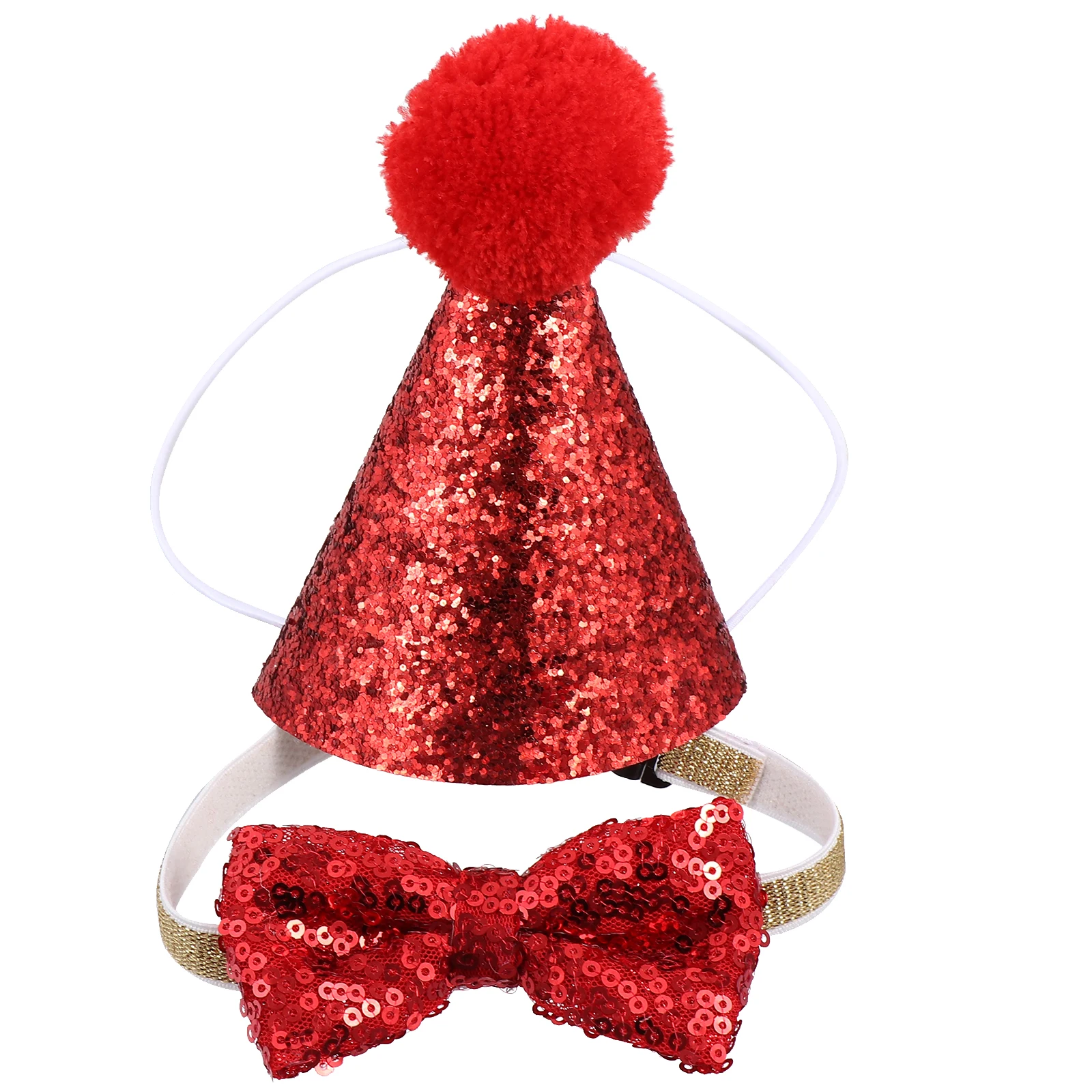 

Christmas Headband Suit Tie Pet Cosplay Headwear Costume Dog Supplies Xmas Decor for Plastic Puppy Clothes