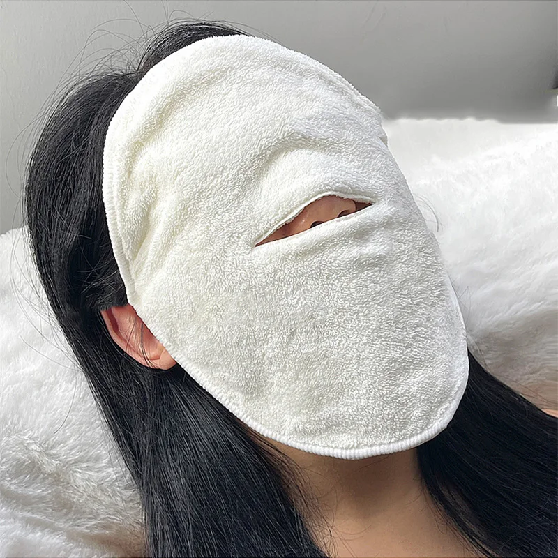 Maschera per la cura della pelle Asciugamano per impacco caldo in cotone Impacco umido Asciugamano per il viso al vapore Apri i pori della pelle Impacco pulito Strumenti per la cura del viso di bellezza