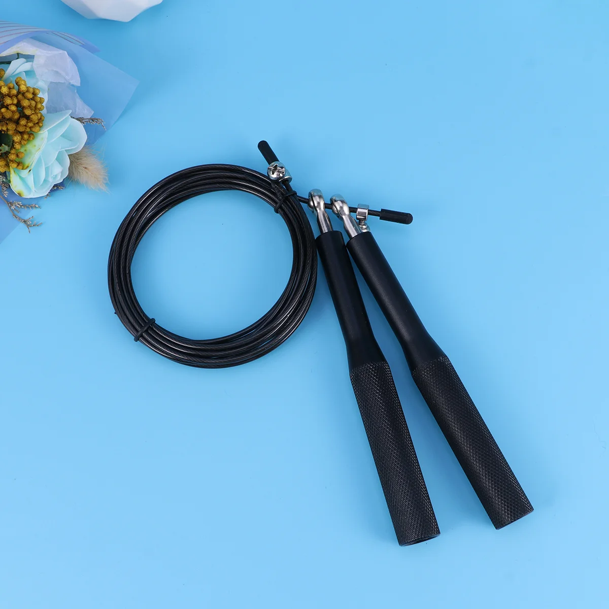 Adjustable Aluminum Alloy Weighted Jump Rope Ball Bearing System for Mma Cardio Double Unders Triple Unders Fitness Equipment