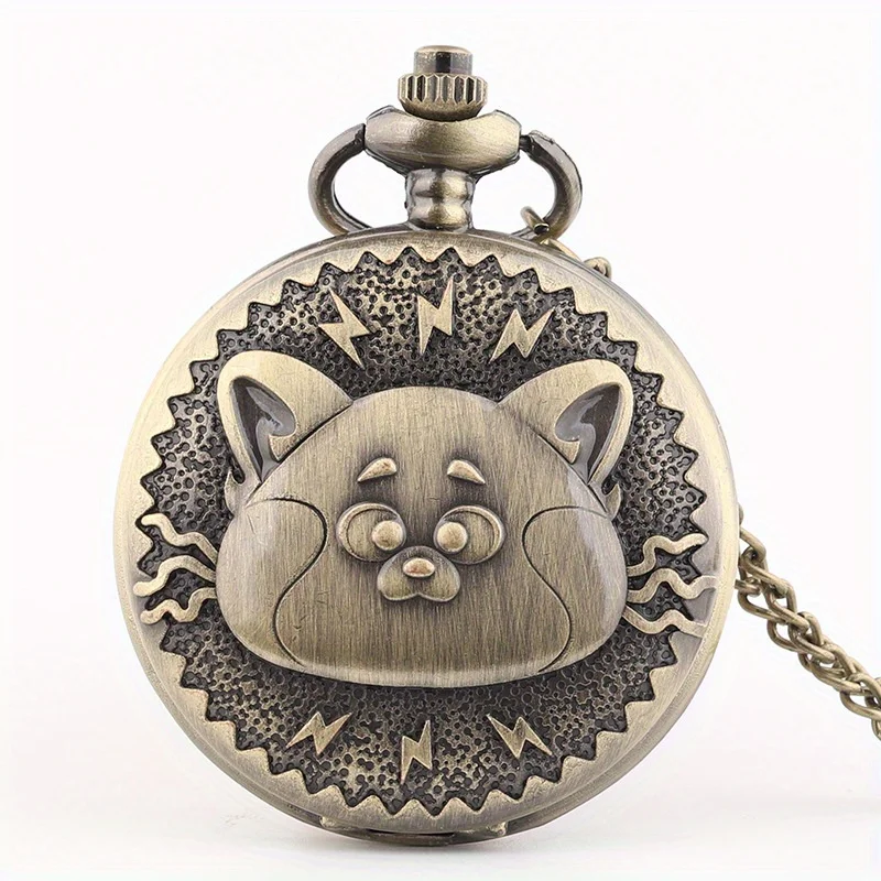 น่ารักพลิกตัวเลขภาษาอาหรับ Face Vintage นาฬิกาพ็อกเก็ตนาฬิกาจี้นาฬิกานักเรียนสอบควอตซ์ขนาดใหญ่