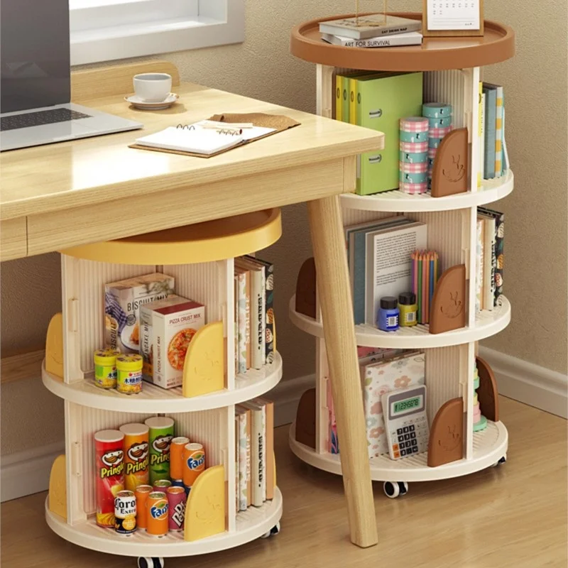 Wskins-Étagère multifonctionnelle pour enfants, armoire de rangement multicouche, mobile, rotative, coin de salon, divers, nouveau