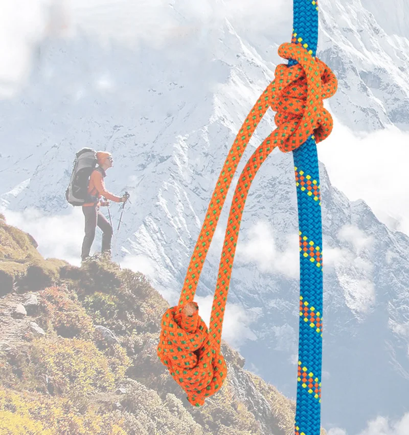 Outdoor 6mm Prusik Cord Rope 120cm Length Accessory Rope Durable Heat Resistant Polyester nylon Kevlar Rock Auxiliary Rope