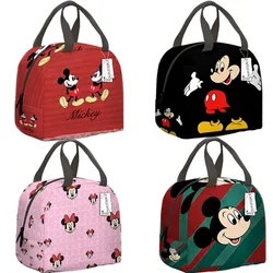 Disney Mickey Mouse Lunch Bag Cartoon Spring Outing Bag Large Capacity Waterproof Thermal Insulation Children Food Storage Bag