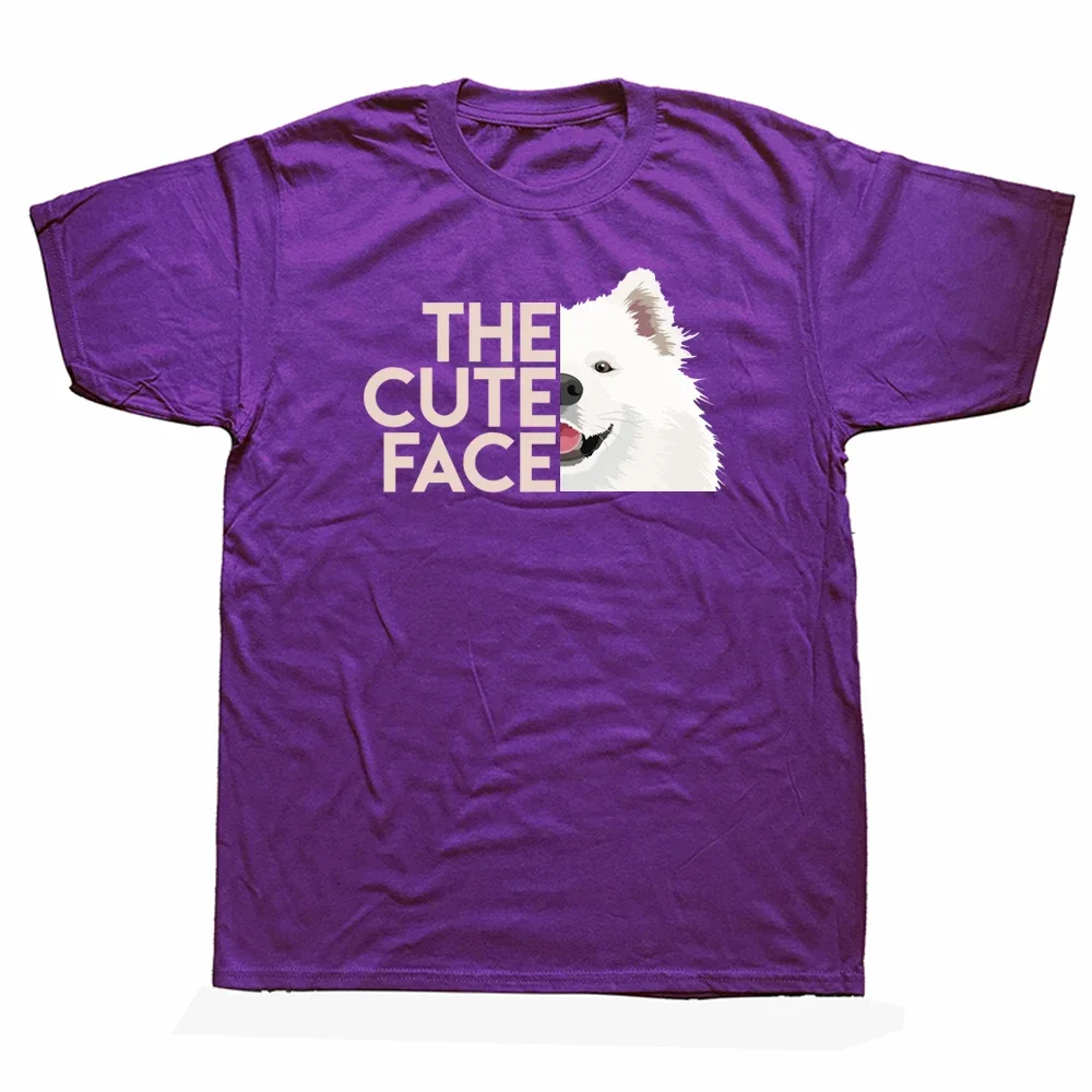 Funny The Cute Face Samoyed Dog Graphic Cotton Streetwear Short Sleeve Birthday Gifts Summer Style Clothing Hot sale outfits new