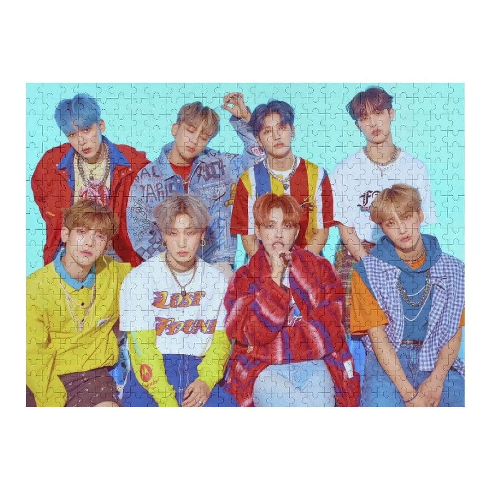 Quebra-cabeça com logotipo ATEEZ personalizado com foto quebra-cabeça de brinquedo infantil personalizado