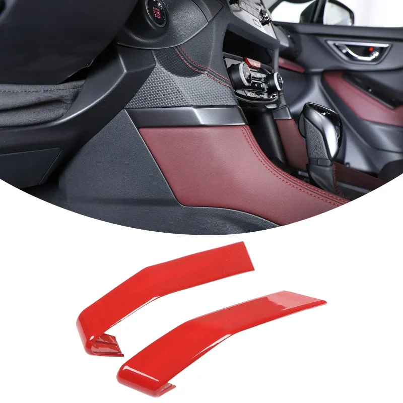 

2pcs ABS For 2019+ Subaru Forester Center console AC Sides strip panels trim stickers Car Interior Accessories