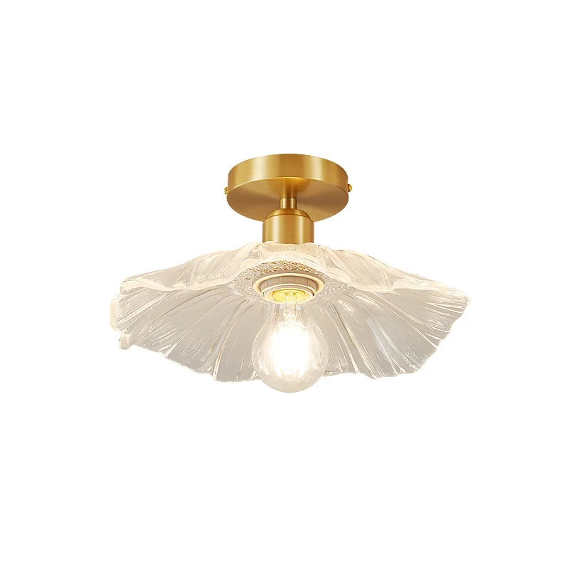 

All copper, light luxury, entrance lotus leaf, cloakroom balcony light, ceiling light