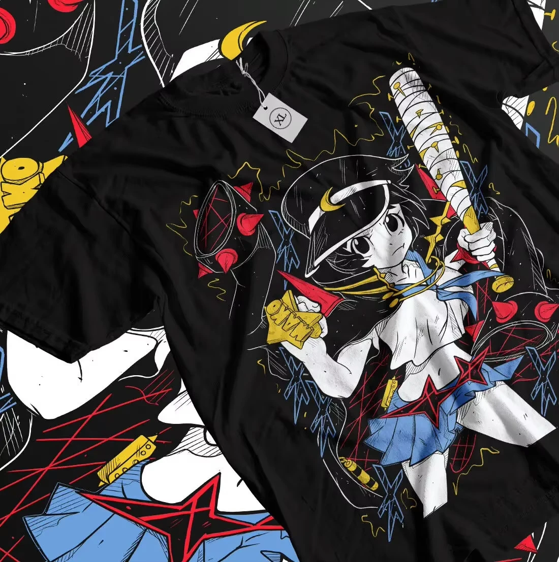 Mako Mankanshoku Graphic T‑Shirt Kill La Kill Anime Harajuku Streetwear Unisex Oversized Short Sleeve Manga Fan Gift Tee Tops