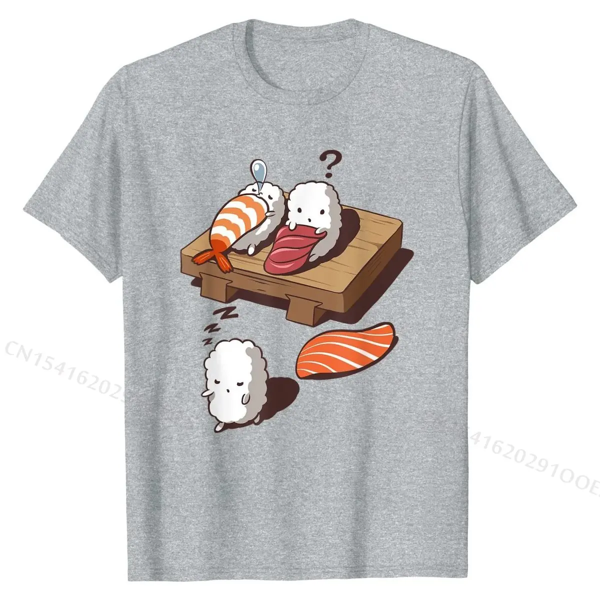 Funny Japanese Nigiri Sushi Sleepwalking T-Shirt Funny Male Tshirts Custom Tops Shirts Cotton Crazy