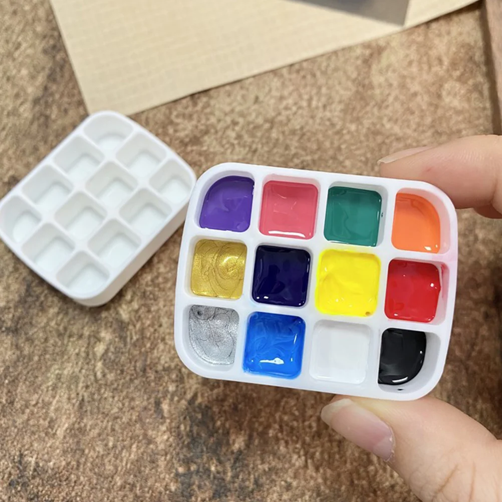 Estante para esmalte de uñas, Mini caja de embalaje, almacenamiento de pegamento, 2 piezas (plateado (hierro + Compartimento), contenedor de paleta de Gel, 2 juegos