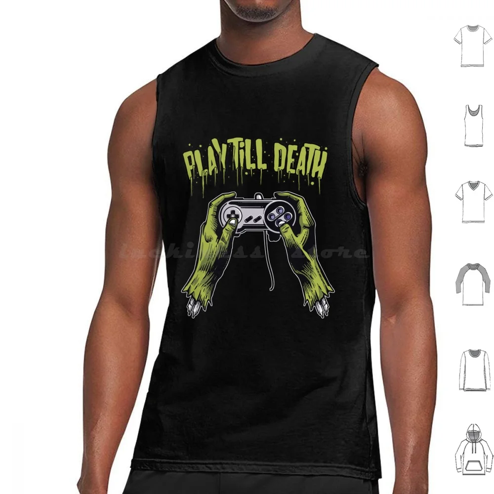 Play Till Death Tank Tops Print Cotton Gamer Games Video Game Game Justice City Geek Nerd War Jogo Halloween Comic Console