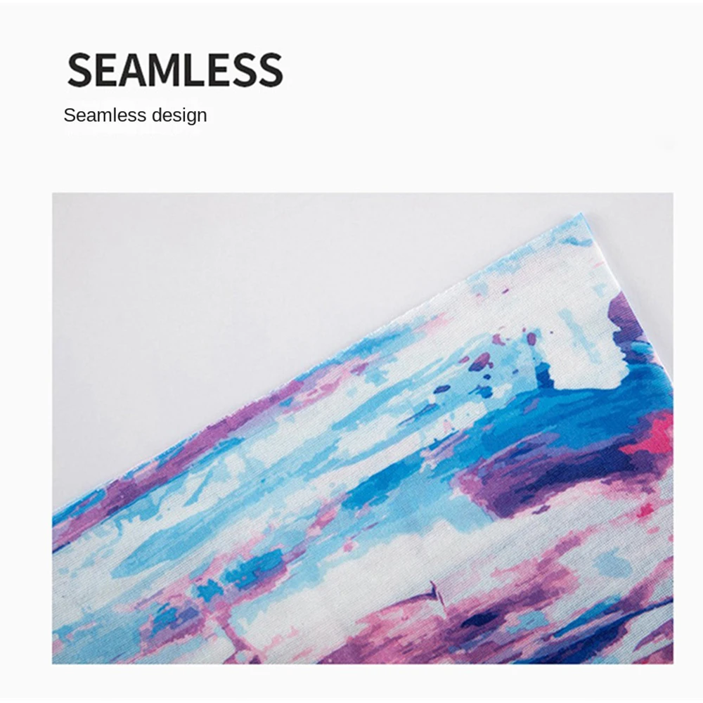 1~4PCS Riding Mask Natural Skin Friendly Digital Printing Ice Silk Cycling Mask Sunscreen Scarf . High Elasticity Fiber