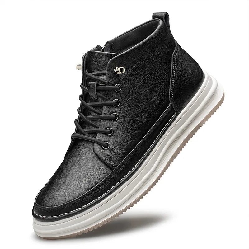 

Men's Inner Heightening Shoes Genuine Leather Casual Shoes Invisible Height Increasing Shoes Men Sport Elevator 4,6,8,10CM