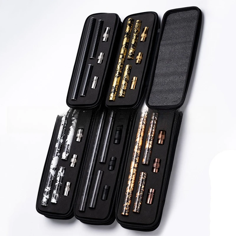 Hookah accessories DIY multifunctional carbon fiber cigarette pipe removable handle with PU box