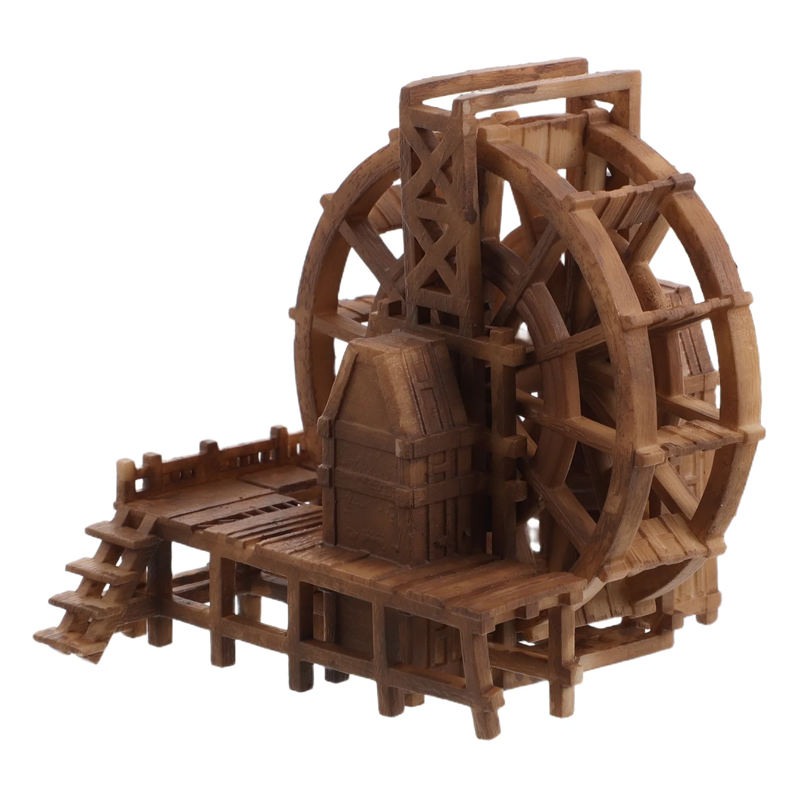 

Water Wheel Bonsai Aquarium Waterfall Windmill Decoration Landscaping Prop Scene Moving