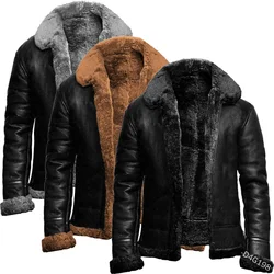 Men Autumn Winter Coat Jackets Long Sleeve Solid Color Turndown Collar Zippers Casual Warm Comfortable Regular Standard Fashion