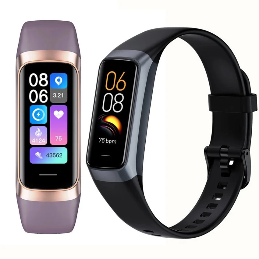 2022 Amoled สีผู้หญิงสมาร์ทนาฬิกาสายรัดข้อมือสุขภาพฟิตเนสผู้ชาย Reloj กีฬาสำหรับ Xiaomi Honor IOS PK Mi band 6 7ไม่