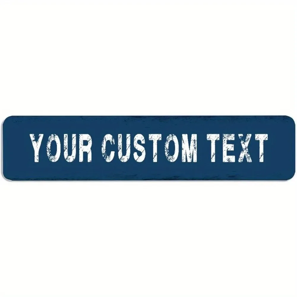 2D Flat Vintage Tin Sign 4x16in,Customizable Rustic Wall Decor,Bar Man Cave Gift,Decoration‑Only