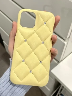 Luxury Glitter Diamond Quilted Case for iPhone 16 Pro Max 11 12 15 Leather Pu PC Hard Cover for iPhone 13 Pro Max 14 pro Fundas