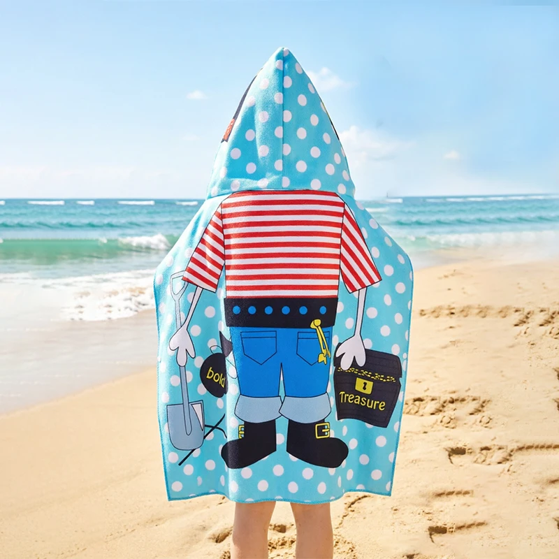 Summer baby and children's bathrobes sports quick drying absorbent wipes portable travel beach towels