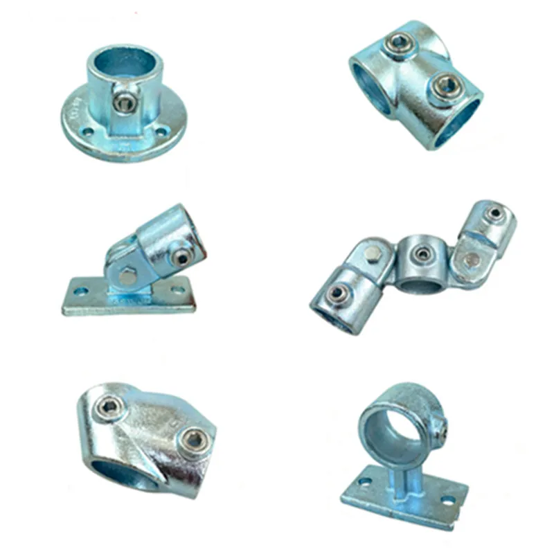 25mm galvanization Connector Elbow Tee Base Flat Three-dimensional Fitting Connection Fastener Steel Tube Shelf Parts