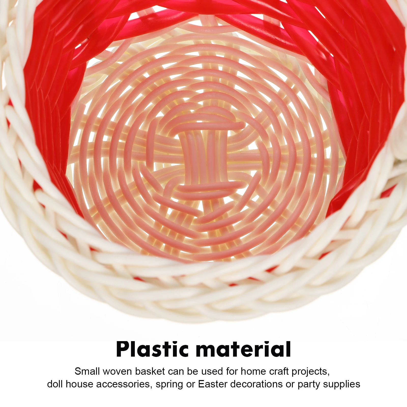 

Woven Storage Basket Small Handle Baskets Children Flowers Hampers Mini Easter Lightweight Plastic Material Household