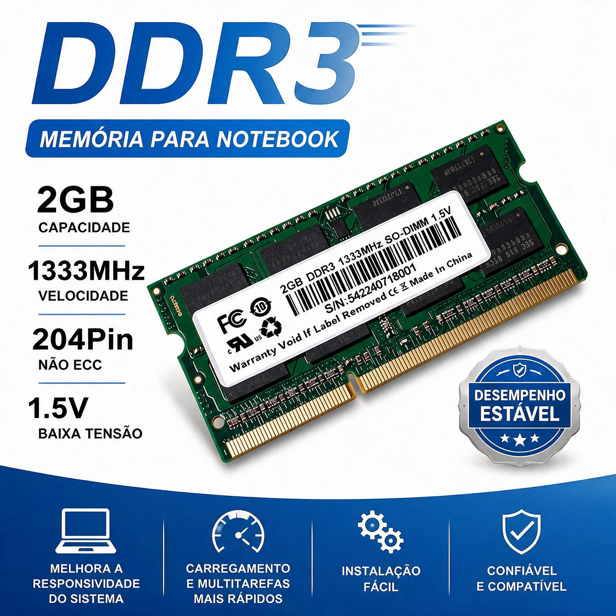 Memory Ram Upgrade - DDR3 RAM 2GB 1333MHz PC3-10600S SODIMM