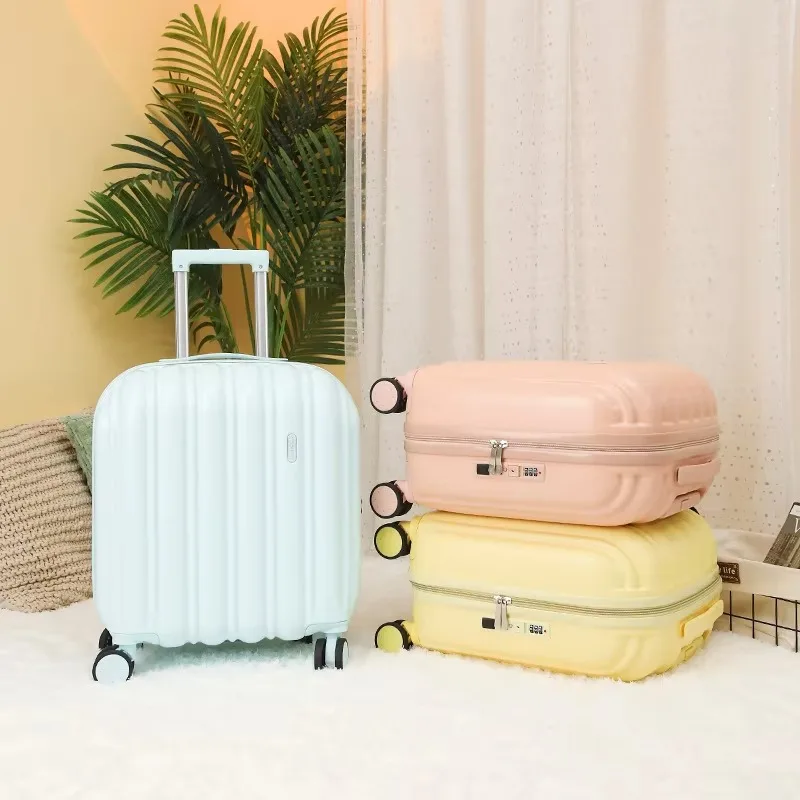 

Подарочная ручная кладь с колесиками, женский легкий дорожный чемодан с твердой поверхностью и дизайном хлеба