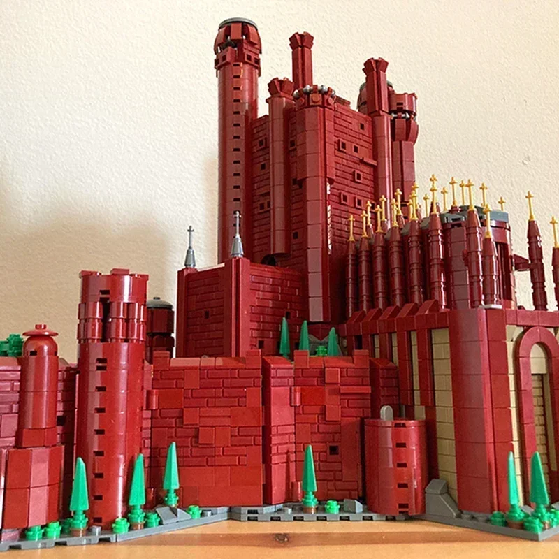Moc Building Bricks Castle Model The Red Keep Fortress Technology Modular Blocks Gifts Toys For Children DIY Sets Assembly