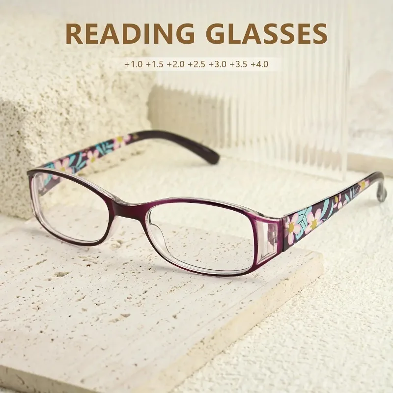 3 أزواج من نظارات القراءة الزهرية المجوفة للنساء #5