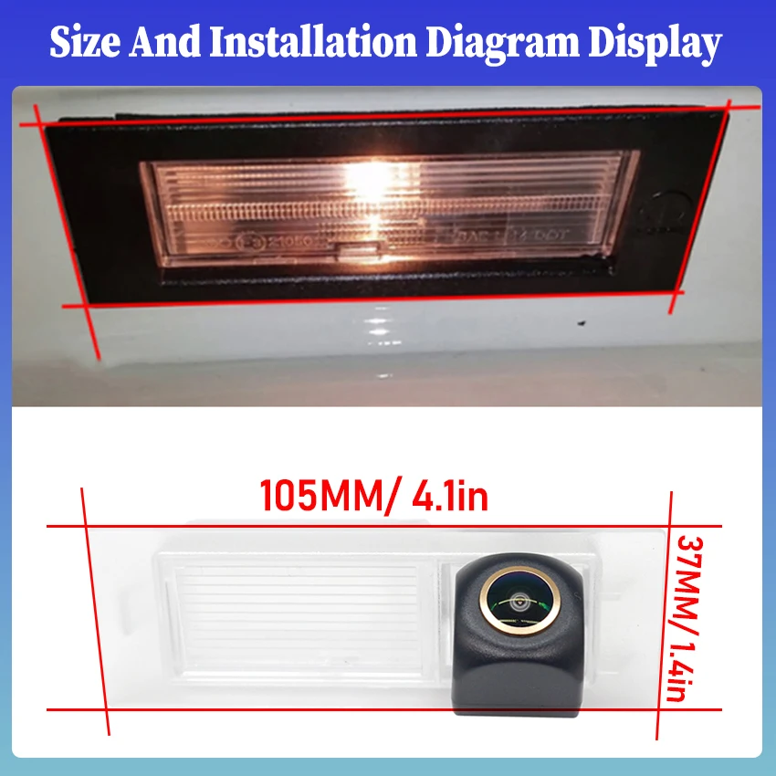Golden Lens Night Vision HD Rear Parking Camera For Porsche Boxster 987 981 2008 2009 2010~2017 Reversing license plate Camera