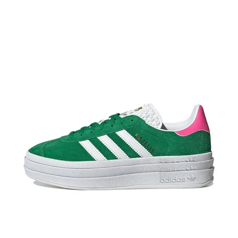 Adidas Gazelle Bold женские популярные кроссовки классические противоскользящие легкие износостойкие туфли для отдыха на толстой подошве IG9653