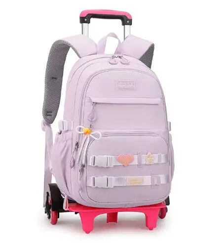 2022 New School Trolley Backpack Bag for girls kids School bookbag On Wheels School Rolling backpack Bag school Wheeled Backpack