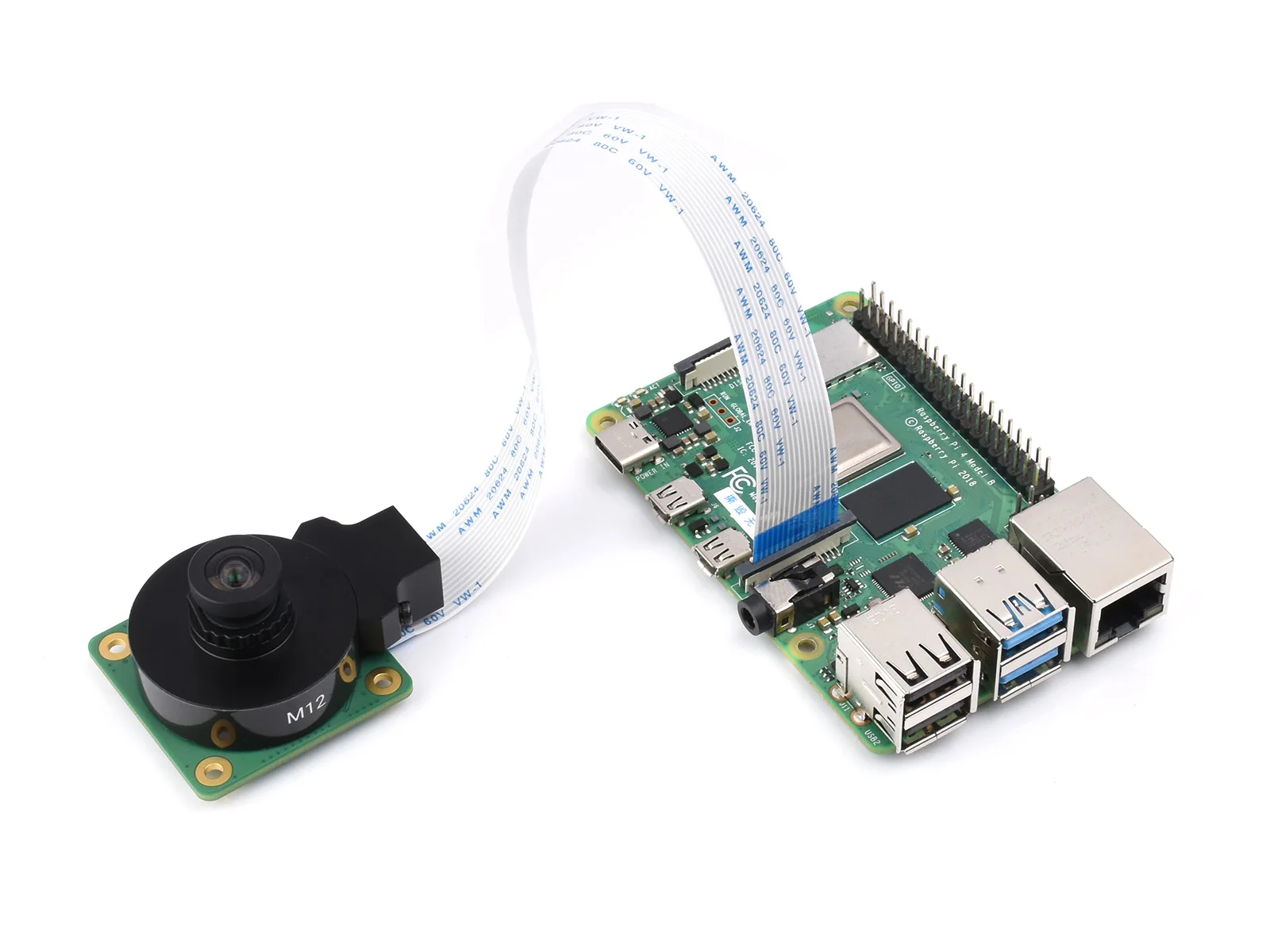 M12 High Resolution Lens, 16MP, 105° FOV, 3.56mm Focal length, Compatible with Raspberry Pi High Quality Camera M12
