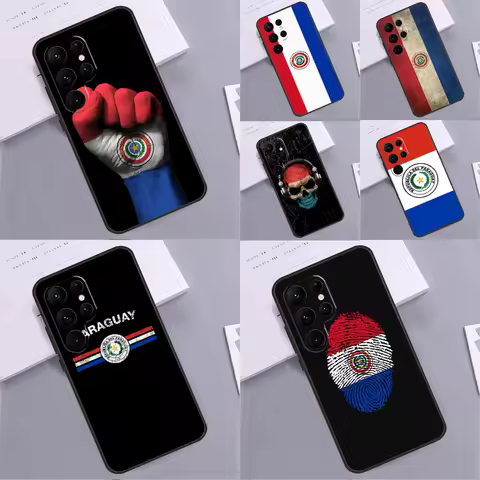 Paraguay Flag Phone Case For Samsung Galaxy S25 Ultra S9 S10 S20 S22 S21 FE S23 Plus S24 Ultra Cover Coque