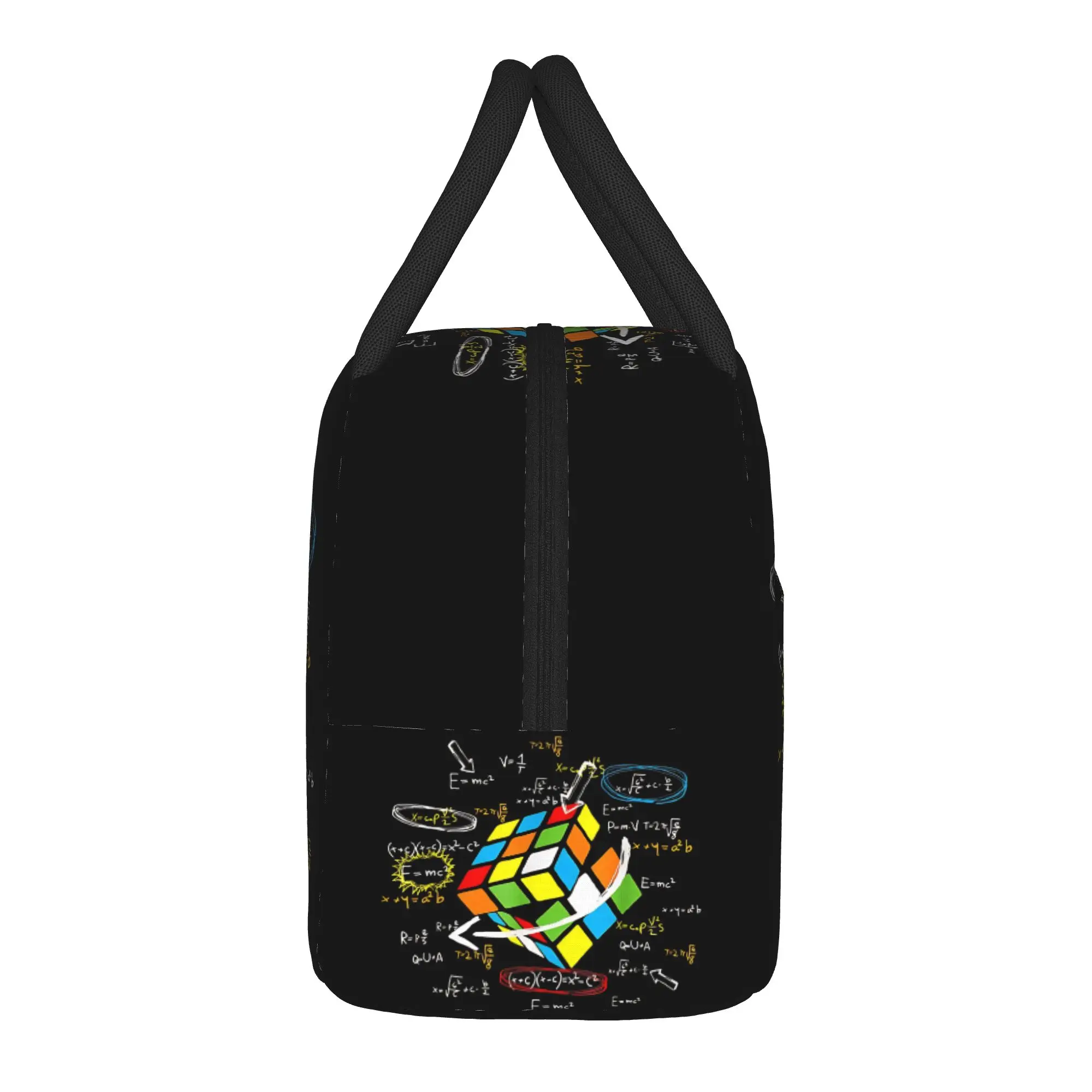 Math Player Rubics Cube Math Lovers Mathematics Lunch Bag Casual Lunch Box For Child Office Zipper Cooler Bag Thermal Lunch Bags