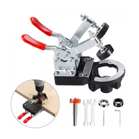 Hinge Boring Jig Cabinet Door Opener Woodworking Hole Drilling Guide Locator Fixture Aluminum Alloy Hole Opener Template