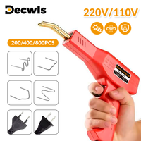 Upgraded Red Plastic Welder 2-IN-1 Hot Stapler Soldering Gun With 200/400/800 Nails Car Bumper Repair Welder Plastic Welding Kit
