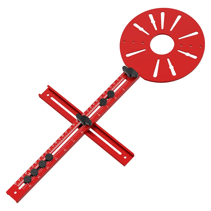 1Set 4 in 1 Router Milling Groove Bracket for Cutting Large Circles from 10" Up to 58", Aluminum Alloy Router Circle Cutting Jig