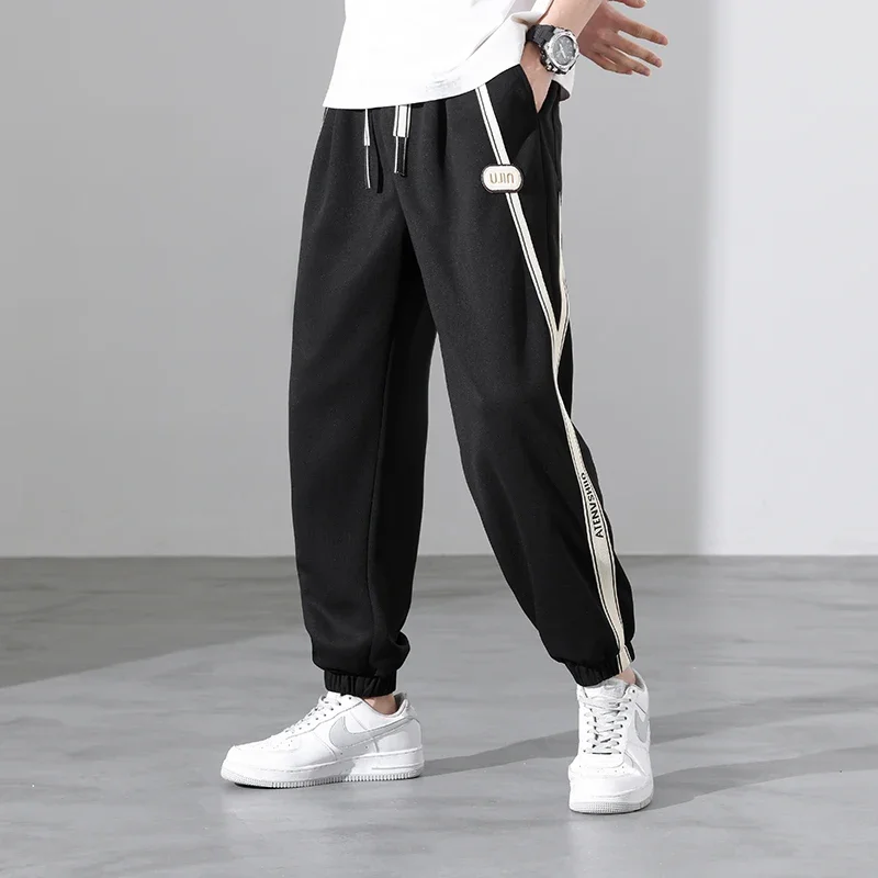 2024 New Men Clothing Thin Enlarged Widened Casual Men's Pants Autumn Korean Fashion Sports Male Clothes