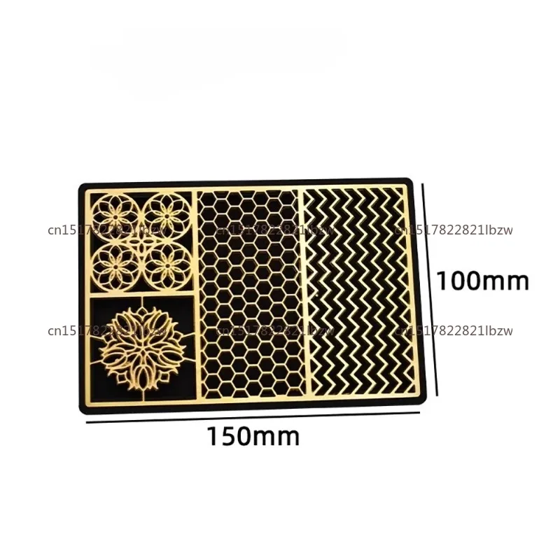 High-End Food Grade Brass Ice Stamp Mold Ice Cube Design Plate Bar Bartender Whiskey Pressing Stamping Square Tray with PVC Pad