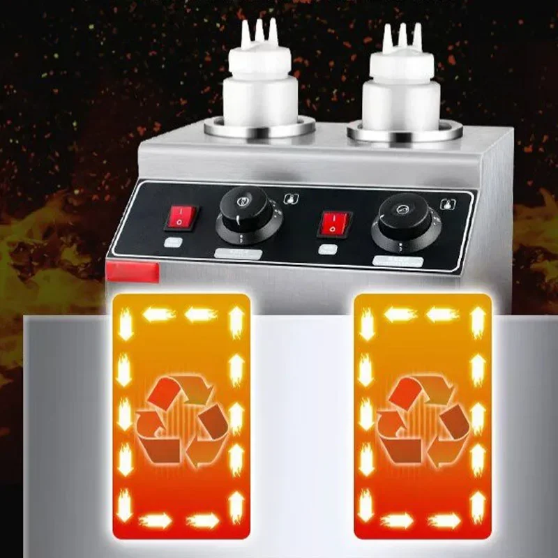 Commercial Chocolate Heater Sauce Warmer Electric 1 Bottles Soy Jam Heater Filling Machine Stainless Steel