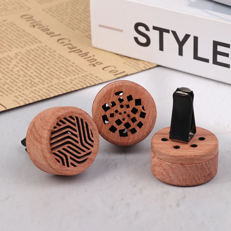 Wooden Carved Aromatherapy Diffuser Car Air Out Aroma Diffuser Essential Oil Car Diffuser Car Vent Clip Car Air Freshener