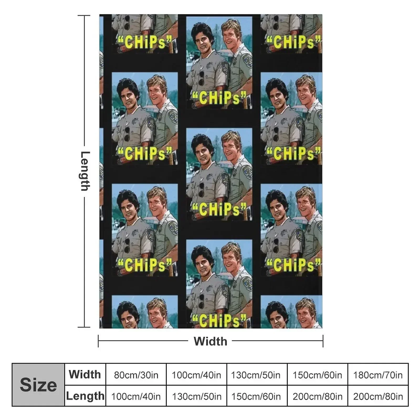 Chips american 70s series Throw Blanket couch cozy soft plush fuzzy picnic outdoor blanket