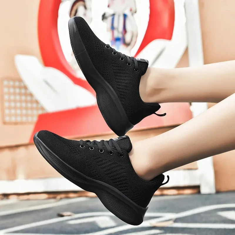 Novo estilo de tênis de corrida feminino almofada macia absorção de choque sapatos esportivos unissex luz anti-deslizamento sapatos de treinamento de lazer