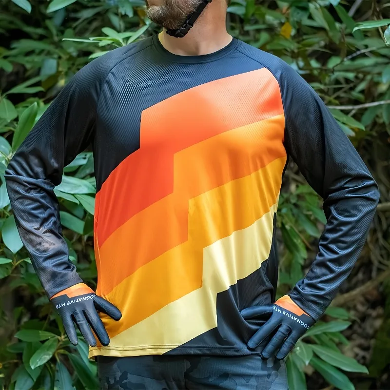 

Fashion 3D Printed Motorcycle Riding T Shirt Long Sleeve Quick Dry Breathable Comfortable for Bikers Men Women