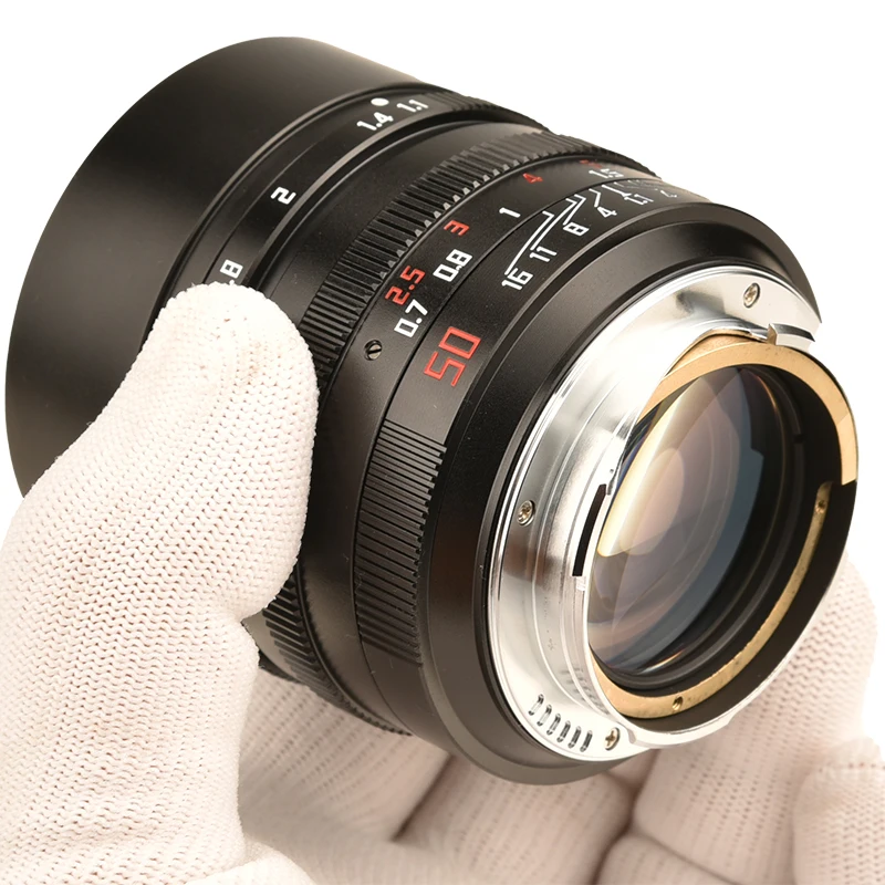 VLOGMAGIC 50mm F1.1 Large Aperture Manual Focus Fixed Leica M Mount Lens Macular Focus