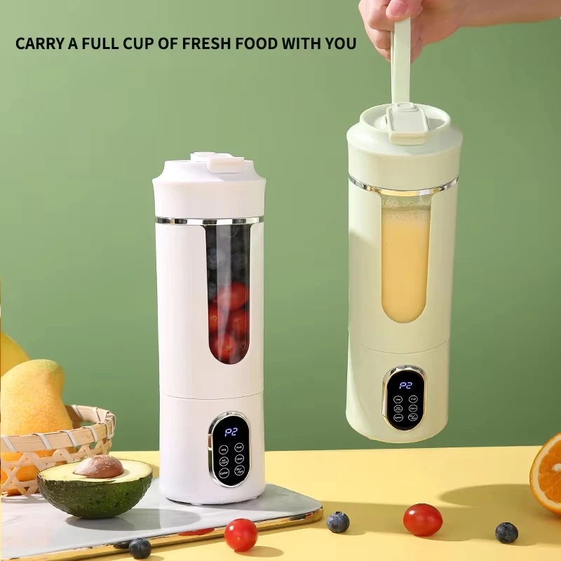 휴대용 500ml 전기 Juicer 무선 스무디 믹서기 1300mAh 과일 믹서 오렌지 압착기 과일 주스 컵
