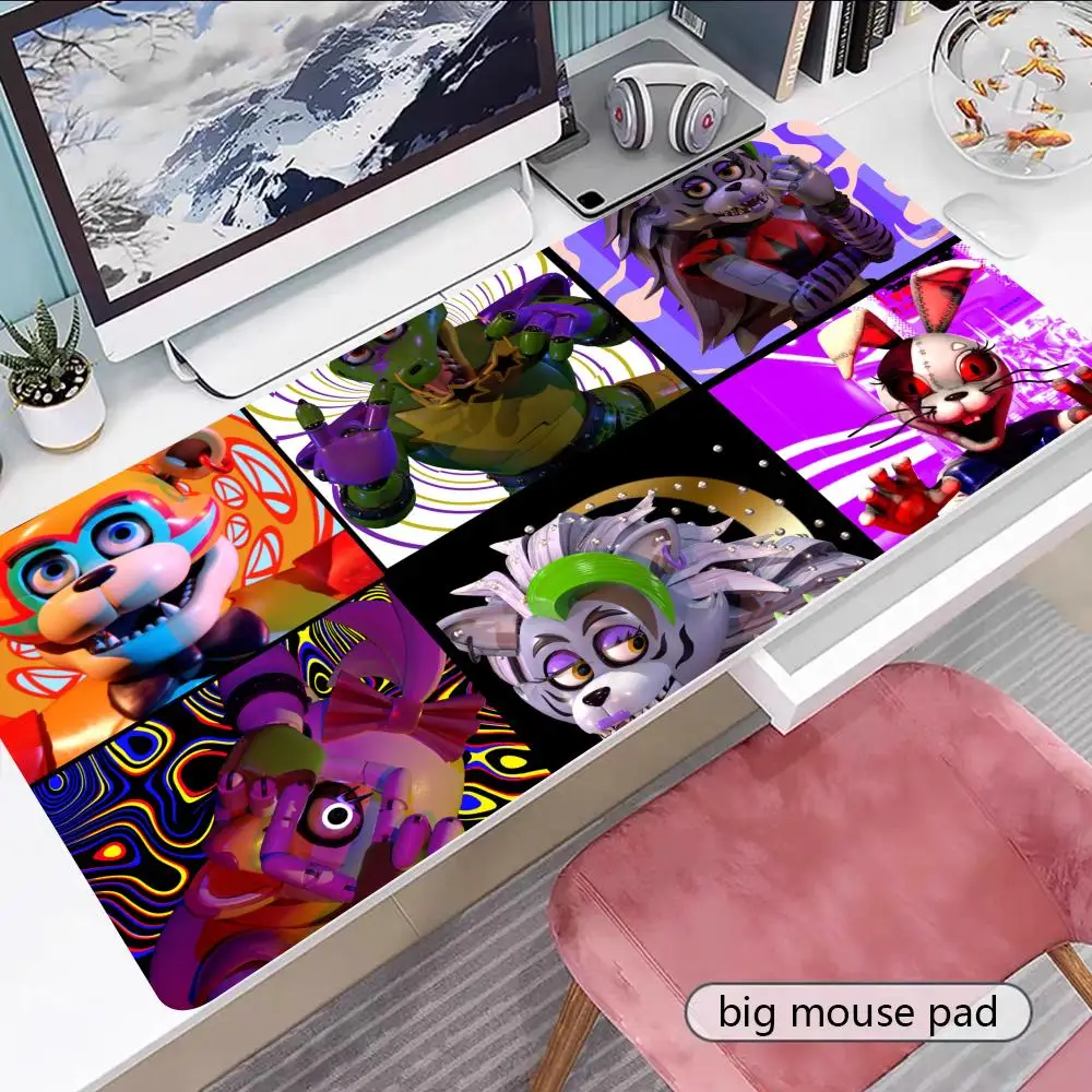 

Game F-Fnaf Five Nights At F-Freddys Mouse Pad Gamer Keyboard Mouse Mat Rubber Cartoon Big Motbook Computer PC Mousepad